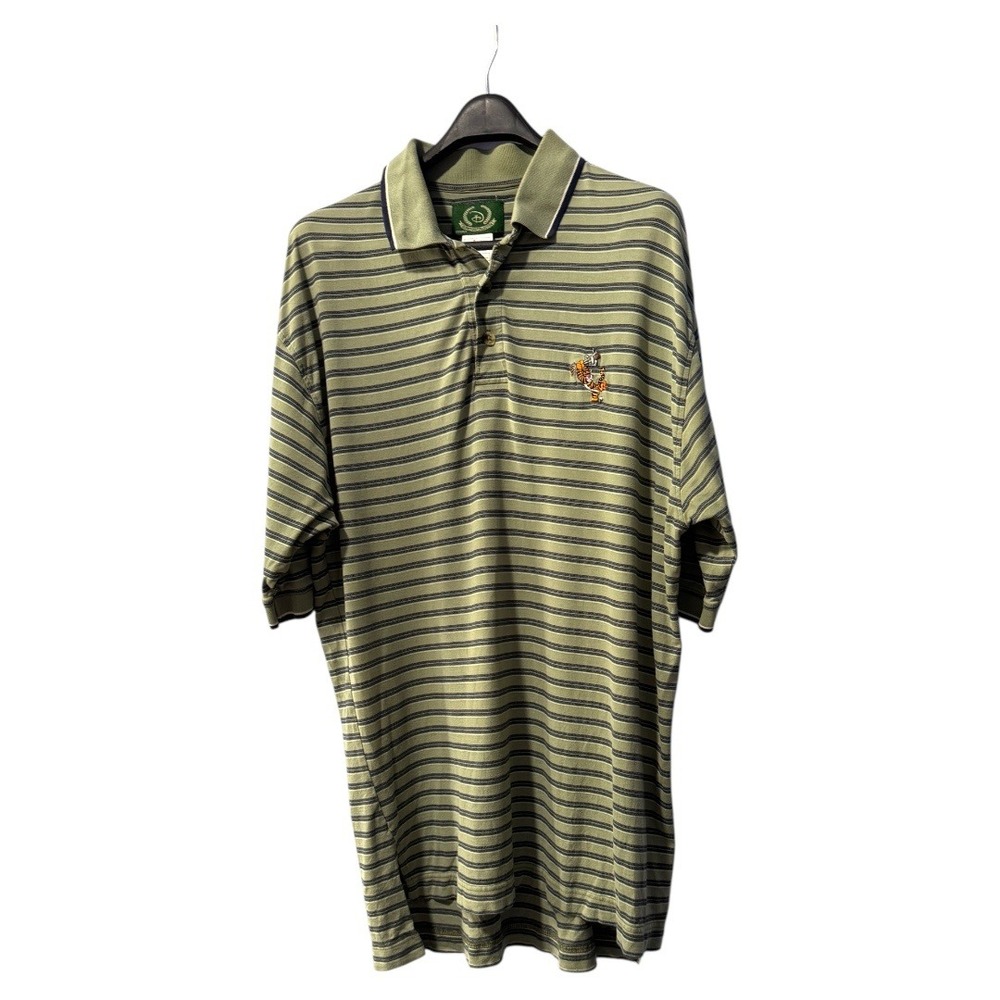 Disney Golf Collection Tigger Striped‎ Polo Shirt Mens Large Embroidered